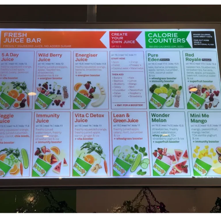 Boost Juice Menu Malaysia