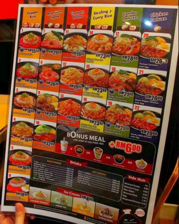 Pepper Lunch Menu Malaysia