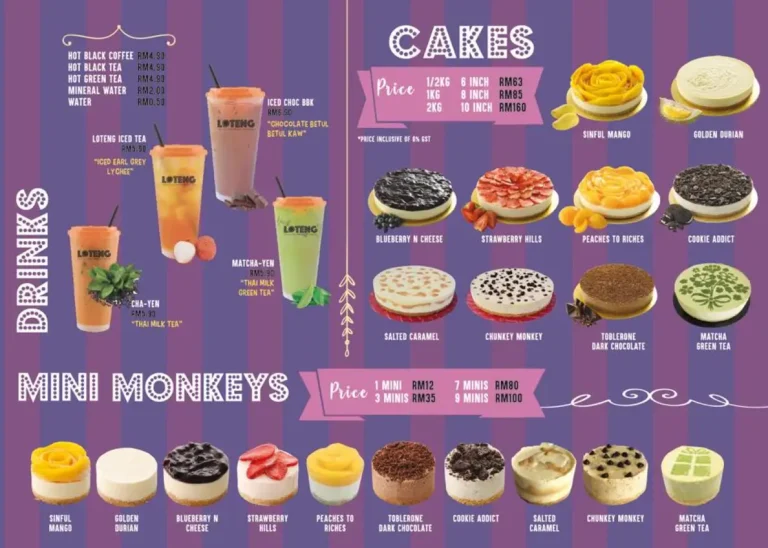 Purple Monkey Menu Malaysia