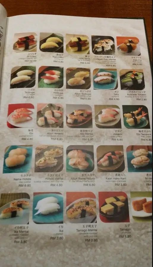 Sushi Zanmai Menu Malaysia