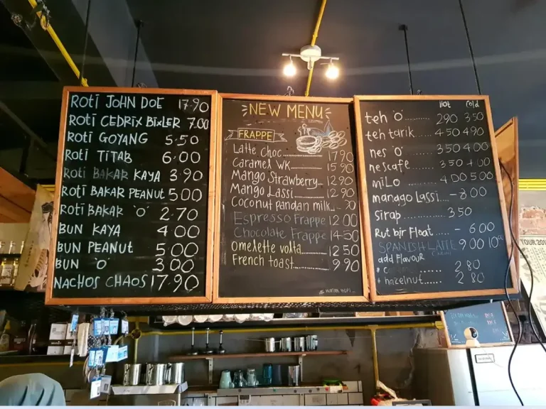 Watak Kopi Menu