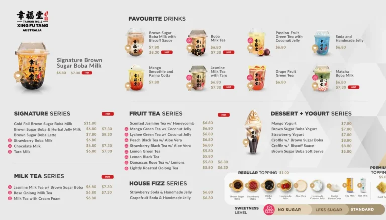 Xing Fu Tang Menu Malaysia